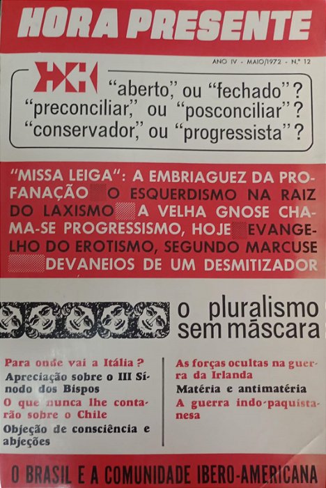Livro Hora Presente - Ano Iv - Número 12 Autor Desconhecido (1972) [usado]