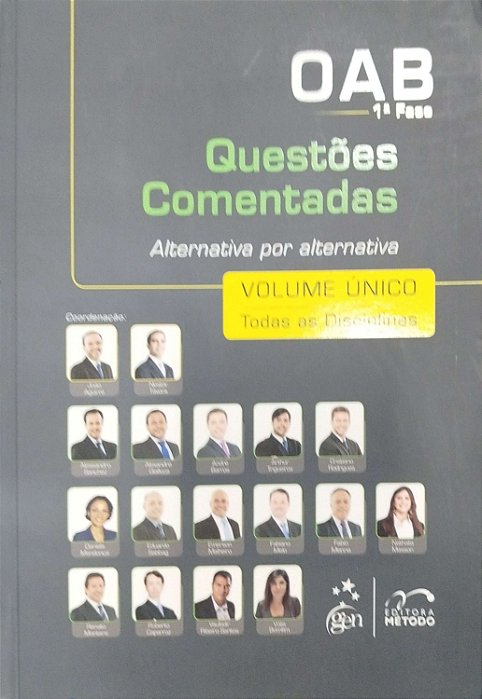 Livro Oab 1ª Fase Questões Comentadas - Volume Único Todas as Disciplinas Autor Agurirre (coord.), João (2014) [seminovo]