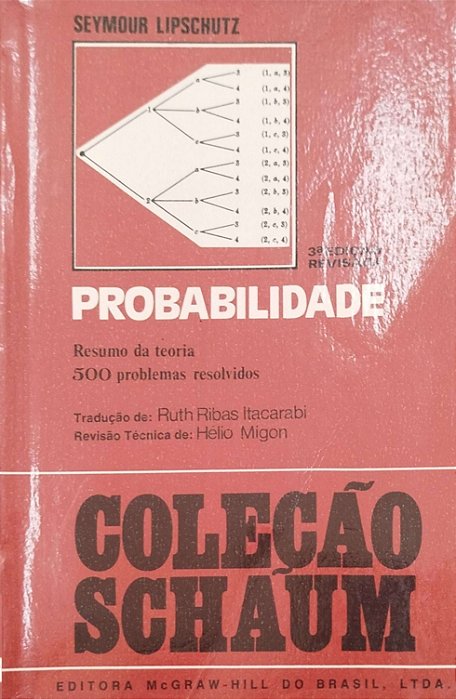 Livro Probabilidade Autor Lipschutz, Seymour [usado]