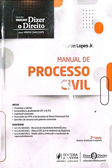 Livro Manual de Processo Civil Autor Jr., Jaylton Lopes (2022) [seminovo]
