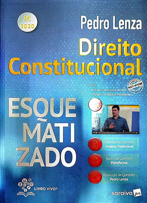 Livro Direito Constitucional Esquematizado Autor Lenza, Pedro (2020) [seminovo]