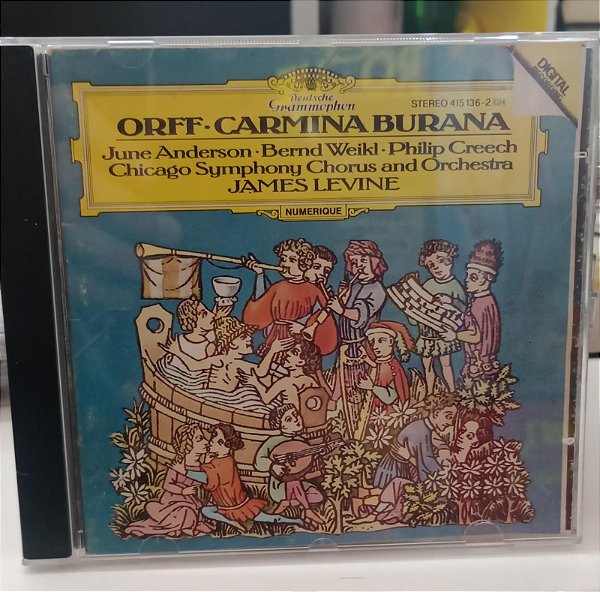 Cd Orff: Carmina Burana Interprete Chicago Symphony Orchestra, James Levine (1988) [usado]