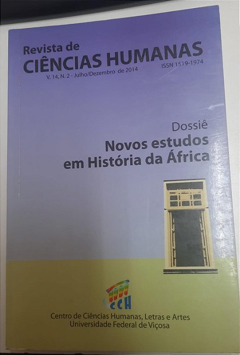 Livro Revista de Ciências Humanas Vol.14 N. 2 - Dossiê Novos Estudos em História da África Autor Desconhecido (2001) [usado]