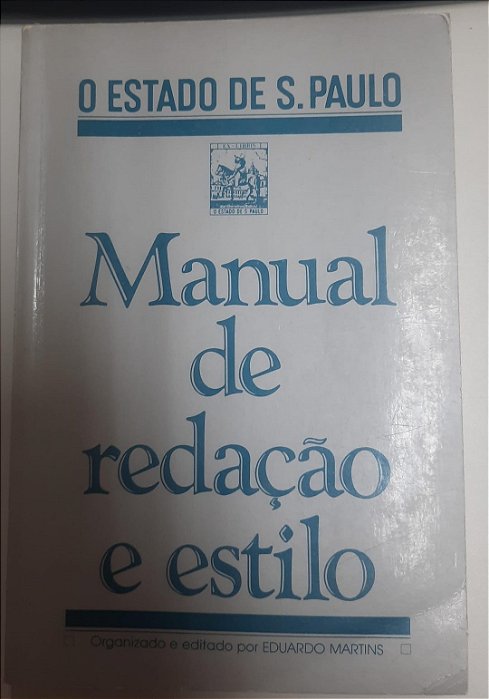 Livro Manual de Redação e Estilo Autor Martins, Eduardo (org.) (1990) [usado]
