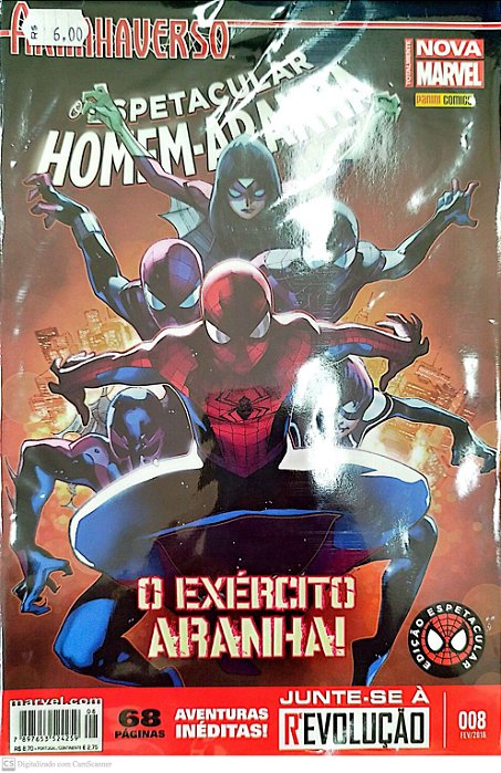 Gibi o Espetacular Homem-aranha #8 Totalmente Nova Marvel - Edição Espetacular Autor (2016) [seminovo]