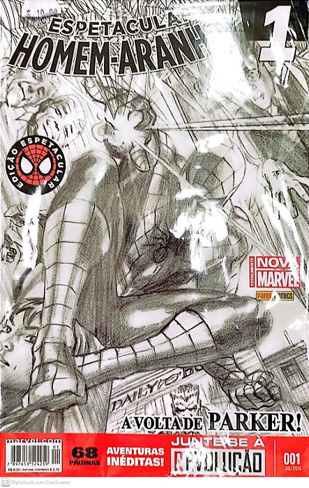 Gibi o Espetacular Homem-aranha #1 Totalmente Nova Marvel - Edição Espetacular Autor (2015) [seminovo]