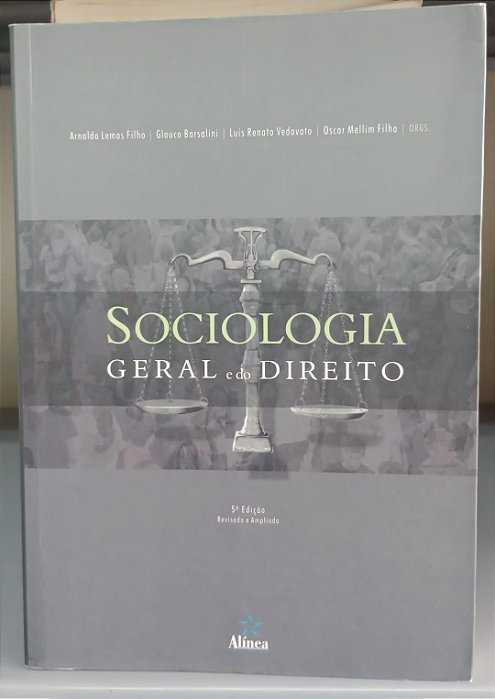 Livro Sociologia Geral e do Direito Autor Vários (2012) [seminovo]