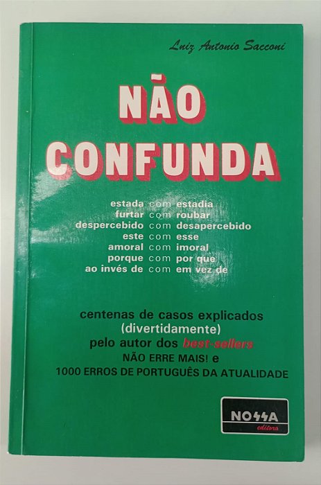 Livro Não Confunda Autor Sacconi, Luiz Antonio (2000) [usado]