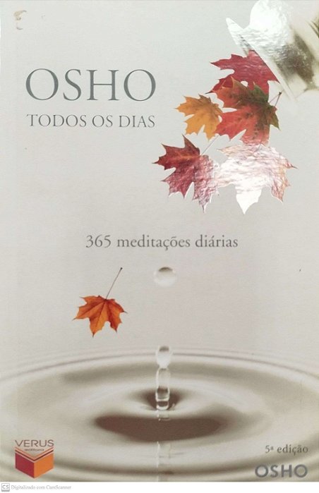 Livro Osho Todos os Dias: 365 Meditações Diárias Autor Osho (2003) [seminovo]