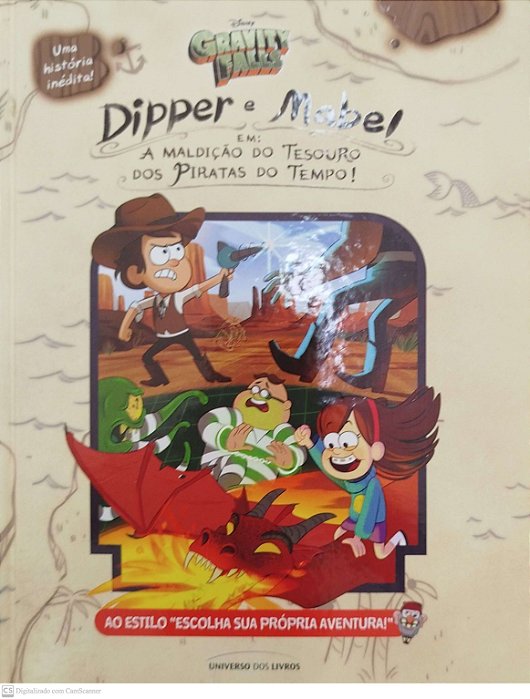 Livro Dipper e Mabel Em: a Maldição do Tesouro dos Piratas do Tempo! Autor Rowe, Jeffrey (2019) [seminovo]