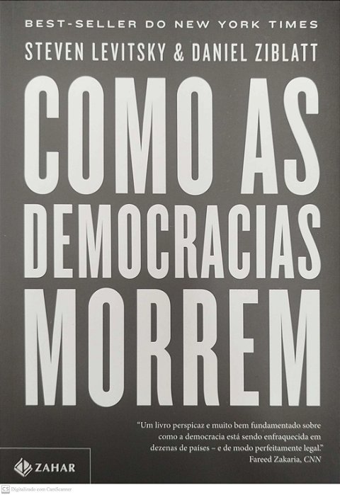 Livro Como as Democracias Morrem Autor Levitsky, Steven (2018) [seminovo]