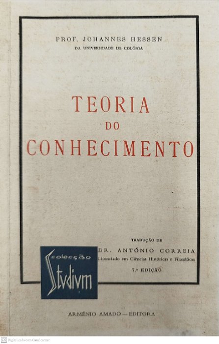 Livro Teoria do Conhecimento Autor Hessen, Prof. Johannes (1987) [usado]
