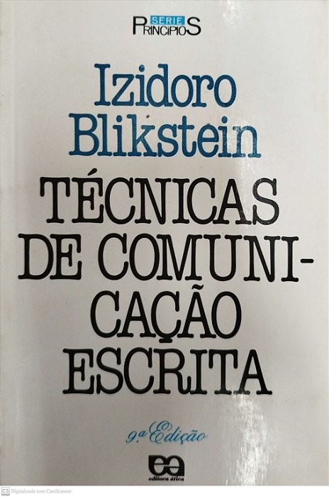 Livro Técnicas de Comunicação Escrita Autor Blikstein, Izidoro (1991) [usado]