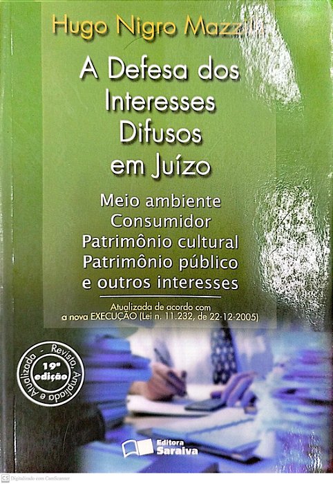 Livro a Defesa dos Interesses Difusos em Juízo Autor Mazzilli, Hugo Nigro (2006) [usado]