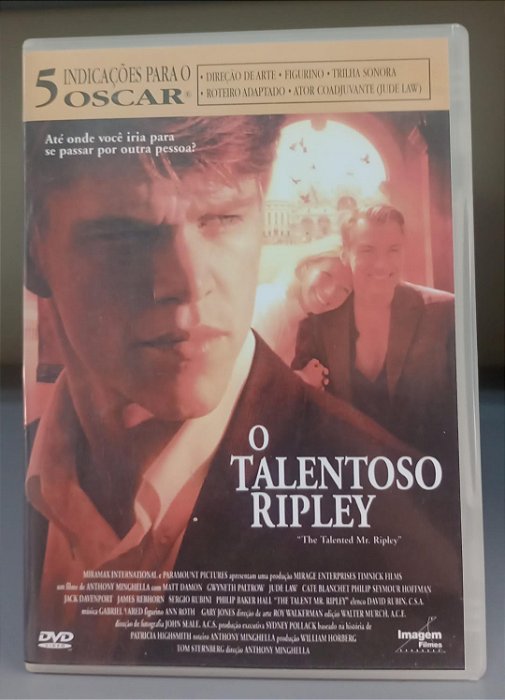 Dvd o Talentoso Ripley Editora Anthony Minghella [usado]