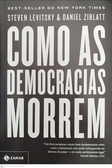 Livro Como as Democracias Morrem Autor Levitsky, Steven (2018) [seminovo]