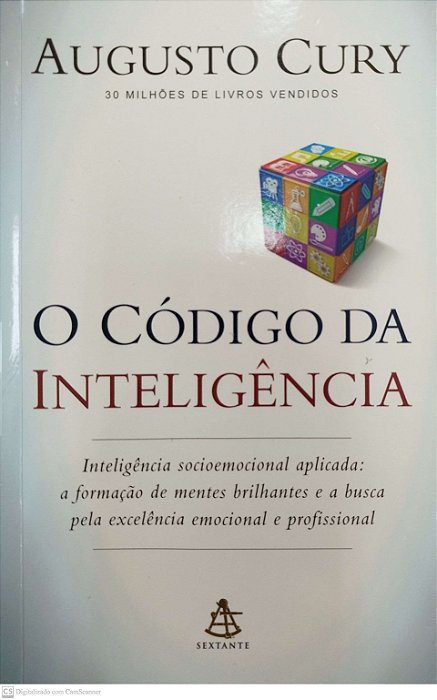 Livro o Código da Inteligência Autor Cury, Augusto (2016) [seminovo]