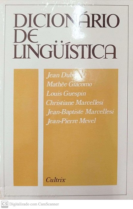 Livro Dicionário de Linguística Autor Dubois, Jean (1986) [usado]