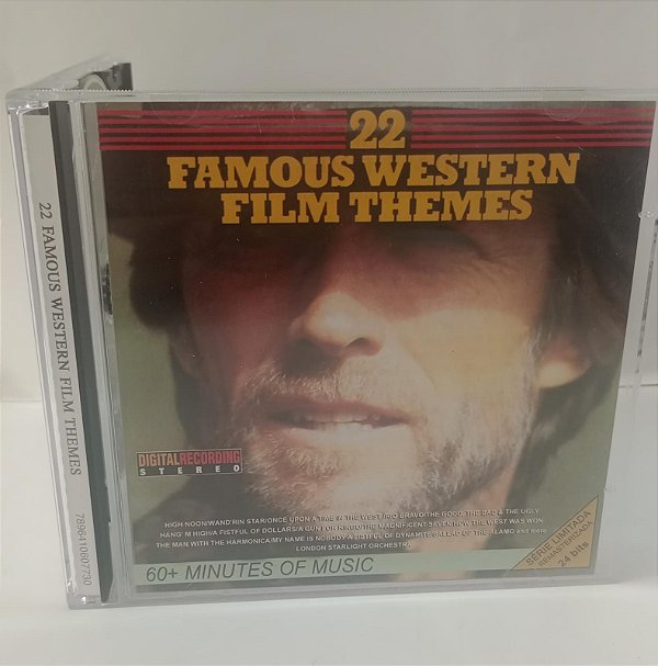 Cd 22 Famous Western Film Themes [22 Temas de Filmes Faroeste] Interprete The London Starlight Orchestra (2001) [usado]