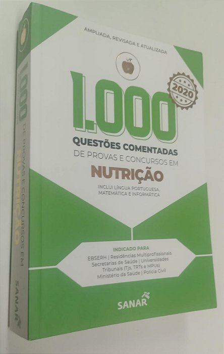 Livro 1000 Questões Comentadas de Provas e Concursos em Nutrição Autor Garcês, Laís Spíndola (2019) [seminovo]