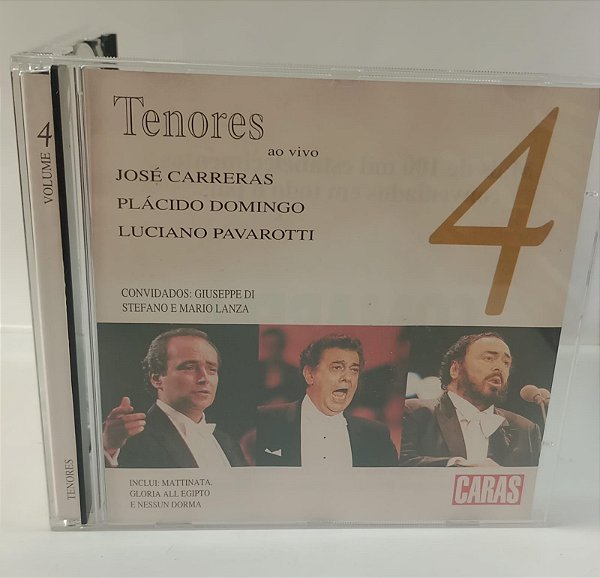 Cd Tenores Vol. 4 - José Carreras, Plácido Domingo e Luciano Pavarotti Interprete Vários [usado]