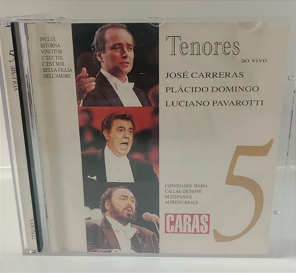 Cd Tenores Vol. 5 - José Carreras, Plácido Domingo e Luciano Pavarotti Interprete Vários [usado]