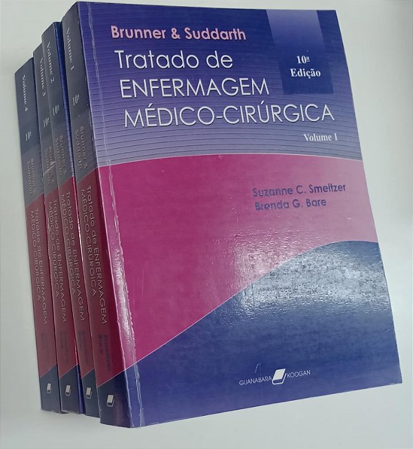 Livro Tratado de Enfermagem Médico-cirúrgica [4 Volumes, 10° Edição] Autor Smeltzer, Suzanne C. (2005) [usado]
