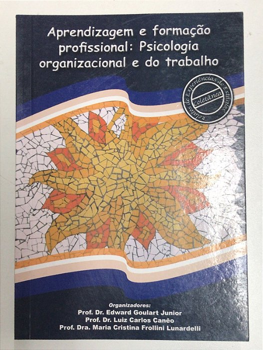 Livro Aprendizagem e Formação Profissional: Psicologia Organizacional e do Trabalho Autor Junior, Dr. Edward Goulart e Outros Organizadores (2007) [usado]