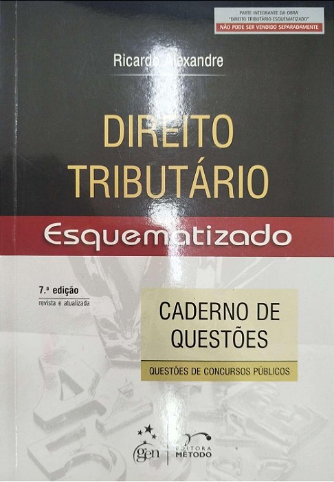 Livro Direito Tributário Esquematizado - Caderno de Questões Autor Alexandre, Ricardo (2013) [seminovo]
