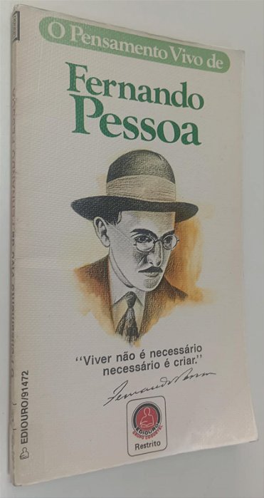 Livro o Pensamento Vivo de Fernando Pessoa Autor Fonseca (org), Cristina (1986) [usado]