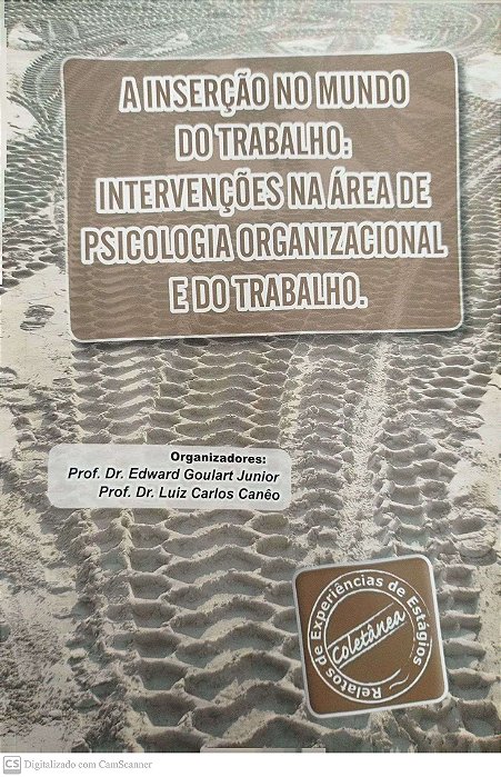 Livro a Inserção no Mundo D Trabalho: Intervenções na Área de Psicologia Organizacional e do Trabalho Autor Júnior (org.), Prof. Dr. Edward Goulart (2012) [seminovo]