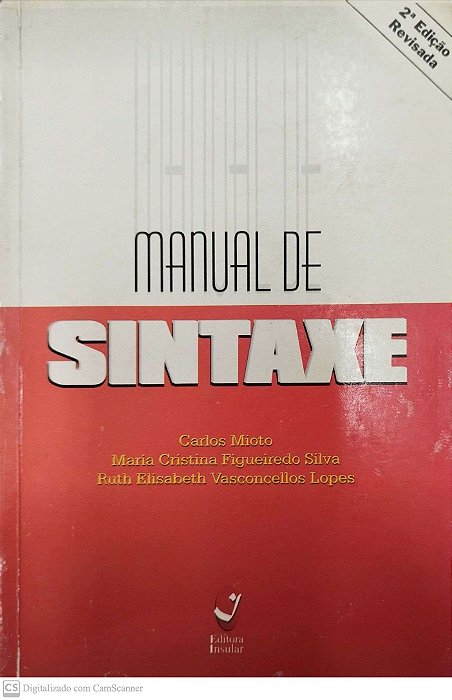 Livro Manual de Sintaxe Autor Mioto, Carlos (2000) [usado]