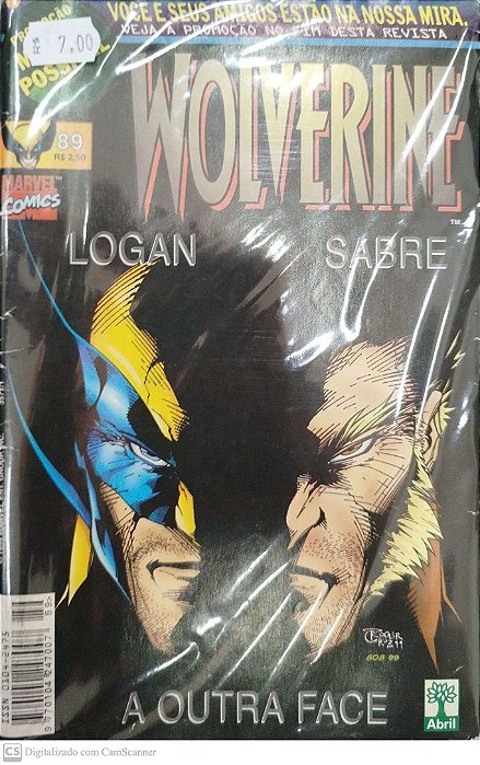 Gibi Wolverine #89 - Formatinho Autor (1999) [usado]