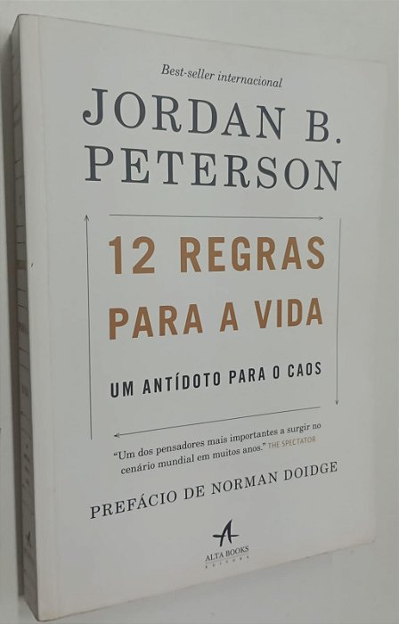 Livro 12 Regras para a Vida: um Antídoto para o Caos Autor Peterson, Jordan B. (2018) [seminovo]