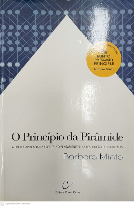 Livro o Princípio da Pirâmide Autor Minto, Barbara (2011) [seminovo]