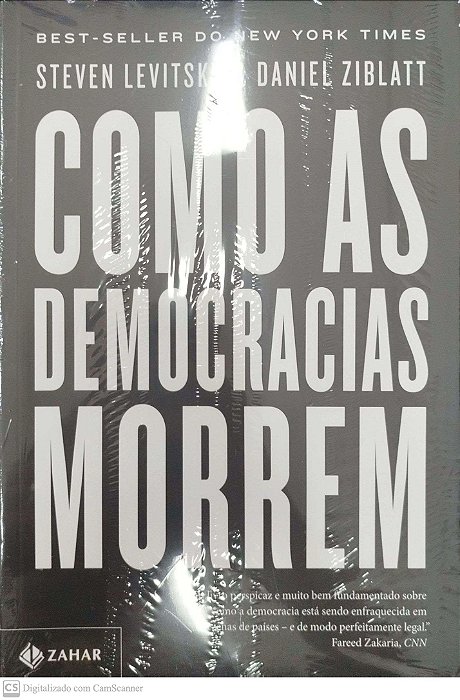 Livro Como as Democracias Morrem Autor Levitsky, Steven [novo]
