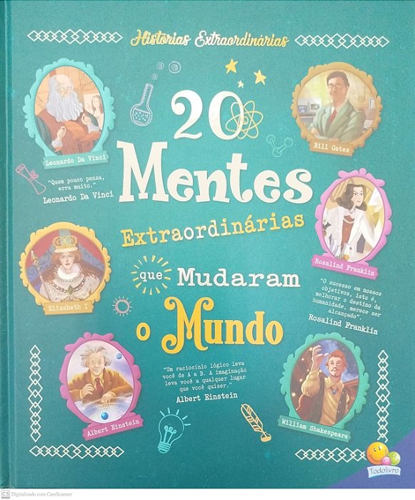 Livro 20 Mentes Extraordinárias que Mudaram o Mundo Autor Vários (2019) [seminovo]