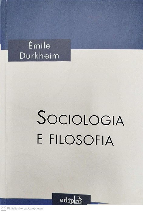 Livro Sociologia e Filosofia Autor Durkheim, Émile (2015) [usado]