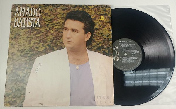 Disco de Vinil Amado Batista - um Pedaço de mim (1992) Interprete Amado Batista (1992) [usado]