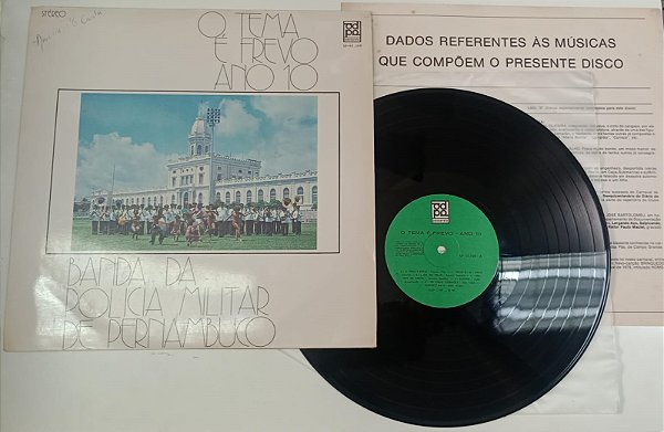 Disco de Vinil Banda da Polícia Militar de Pernambuco - o Tema é Frevo Ano 10 (1977) Interprete Banda da Polícia Militar de Pernambuco (1977) [usado]