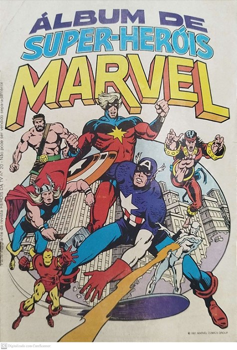 Gibi Álbum de Super Heróis Marvel - Original e Completo Autor (1981) [usado]