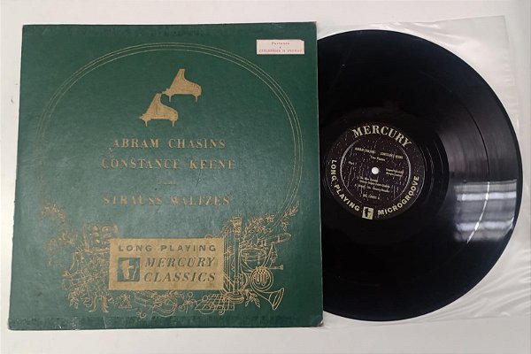 Disco de Vinil Abram Chasins & Constance Keene Play Strauss Waltzes Interprete Abram Chasins e Constance Keene [usado]
