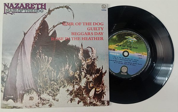 Disco de Vinil Nazareth - Hair Of The Dog (lp Compacto 4 Músicas / Raridade 1975) Interprete Nazareth (1975) [usado]