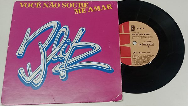 Disco de Vinil Blitz - Você Não Soube Me Amar (lp Compacto / Single 1982) Interprete Blitz (1982) [usado]