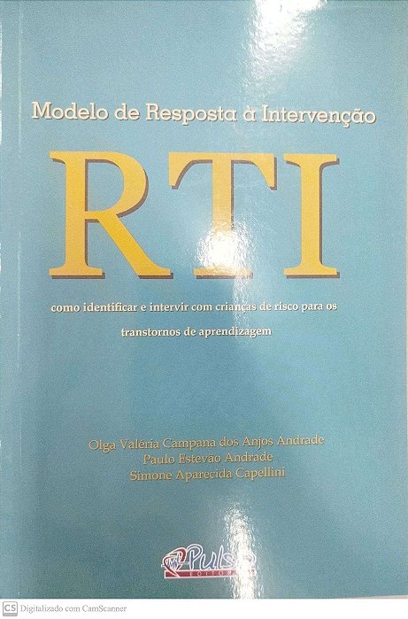 Livro Modelo de Resposta À Intervenção Rti Autor Andrade, Olga Valéria Campana dos Anjos (2014) [seminovo]