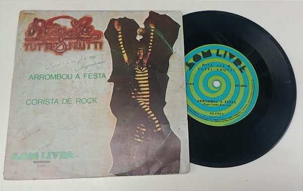 Disco de Vinil Rita Lee & Tutti Frutti - Arrombou a Festa / Corista de Rock (lp Compacto 1976) Interprete Rita Lee e Tutti Frutti (1976) [usado]