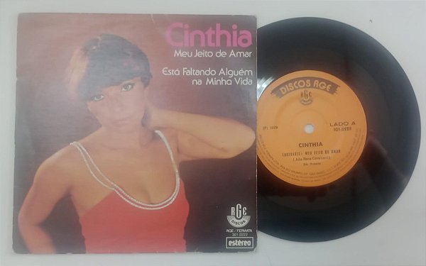 Disco de Vinil Cinthia - Meu Jeito de Amar / Está Faltando Alguém na Minha Vida (lp Compacto 1979) Interprete Cinthia (1979) [usado]