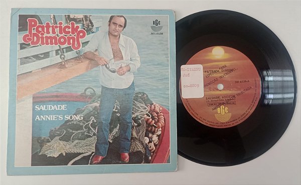 Disco de Vinil Patrick Dimon - Saudade / Annie''s Song (lp Compacto 1984) Interprete Patrick Dimon (1984) [usado]