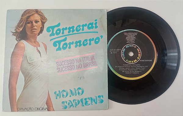 Disco de Vinil Homo Sapiens - Tornerai, Tornero (lp Compacto 1976) Interprete Homo Sapiens (1976) [usado]