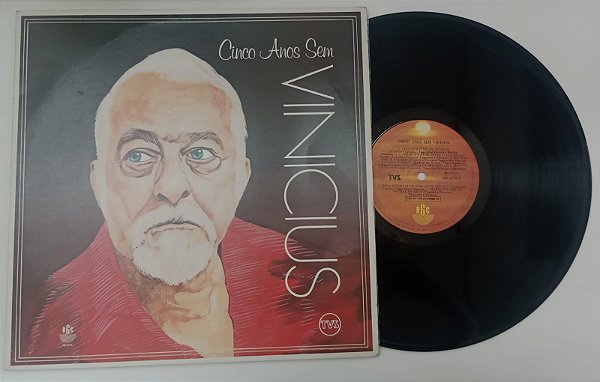 Disco de Vinil Cinco Anos sem Vinicius (lp 1985) Interprete Vinicius de Moraes (1985) [usado]